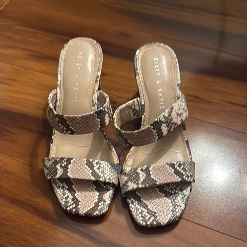Kelly & Katie Brown Tan Sandals with Modern Silhouette